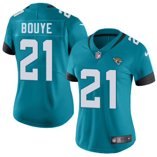 Nike Jacksonville Jaguars #21 A.J. Bouye Teal Green Alternate Women Stitched NFL Vapor Untouchable Limited Jersey
